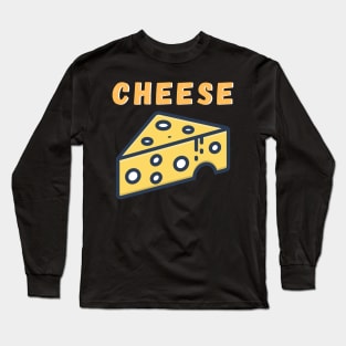 Cheese Meme Funny To The Moon Quote Long Sleeve T-Shirt